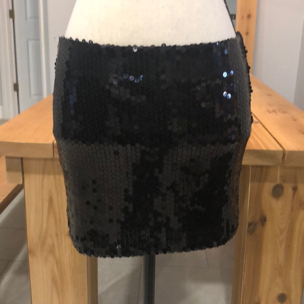 Black Sequin Skirt
